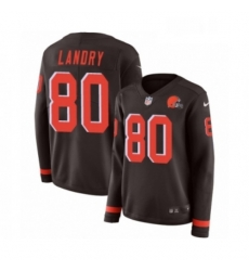 Womens Nike Cleveland Browns 80 Jarvis Landry Limited Brown Therma Long Sleeve NFL Jersey Womens Nike Cleveland Browns 80 Jarvis Landry Limited Brown Therma Long Sleeve NFL Jersey