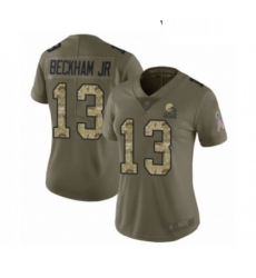 Womens Odell Beckham Jr Limited Olive Camo Nike Jersey NFL Cleveland Browns 13 2017 Salute to Service Womens Odell Beckham Jr Limited Olive Camo Nike Jersey NFL Cleveland Browns 13 2017 Salute to Service