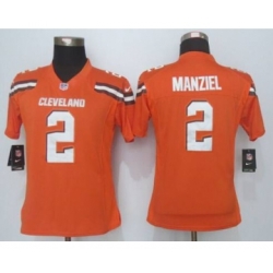 nike women nfl jerseys cleveland browns 2 manziel orange[nike limited][new style]