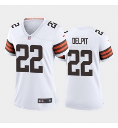 women grant delpit cleveland browns white game jersey women grant delpit cleveland browns white game jersey