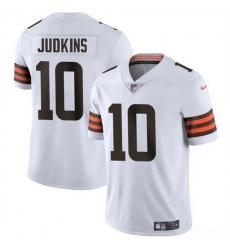Youth Cleveland Browns 10 Quinshon Judkins White 2025 Draft Vapor Untouchable Limited Stitched Football Jersey Youth Cleveland Browns 10 Quinshon Judkins White 2025 Draft Vapor Untouchable Limited Stitched Football Jersey