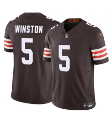 Youth Cleveland Browns 5 Jameis Winston Brown 2023 F U S E Vapor Limited Stitched Football Jersey Youth Cleveland Browns 5 Jameis Winston Brown 2023 F U S E Vapor Limited Stitched Football Jersey