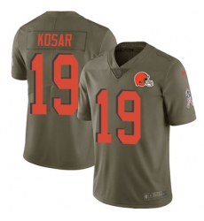 Youth Nike Browns #19 Bernie Kosar Olive Stitched NFL Limited 2017 Salute to Service Jersey Youth Nike Browns #19 Bernie Kosar Olive Stitched NFL Limited 2017 Salute to Service Jersey