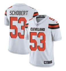 Youth Nike Browns #53 Joe Schobert White Stitched NFL Vapor Untouchable Limited Jersey Youth Nike Browns #53 Joe Schobert White Stitched NFL Vapor Untouchable Limited Jersey