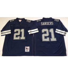 Cowboys 21 Deion Sanders Blue Throwback Jersey Cowboys 21 Deion Sanders Blue Throwback Jersey