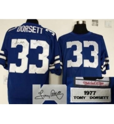 Dallas Cowboys 33 Tony Dorsett Blue Throwback M&N Signed NFL Jerseys Dallas Cowboys 33 Tony Dorsett Blue Throwback M&N Signed NFL Jerseys