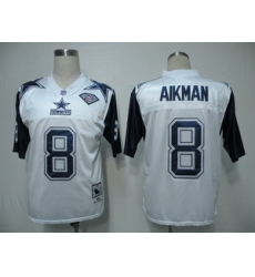 Dallas Cowboys 8 Aikman Throwback 75TH white Jerseys Dallas Cowboys 8 Aikman Throwback 75TH white Jerseys