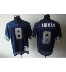 Dallas Cowboys 8 Troy Aikman Blue Jersey throwback Dallas Cowboys 8 Troy Aikman Blue Jersey throwback