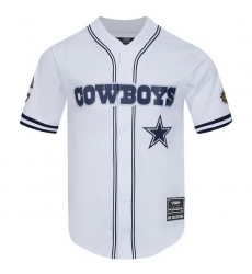 MEN NFL DALLAS COWBOYS LOGO CLASSIC MESH BUTTON UP SHIRT White MEN NFL DALLAS COWBOYS LOGO CLASSIC MESH BUTTON UP SHIRT White