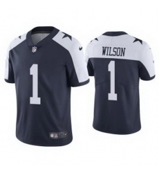 Men Dallas Cowboys 1 Cedrick Wilson Navy Thanksgiving Vapor Limited Stitched Jersey Men Dallas Cowboys 1 Cedrick Wilson Navy Thanksgiving Vapor Limited Stitched Jersey