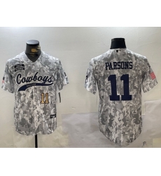 Men Dallas Cowboys 11 Micah Parsons 2024 Arctic Camo Salute To Service Stitched Baseball Jersey 2 Men Dallas Cowboys 11 Micah Parsons 2024 Arctic Camo Salute To Service Stitched Baseball Jersey 2