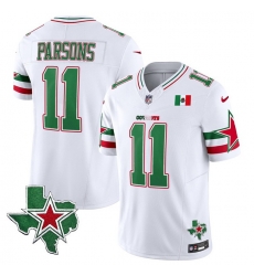 Men Dallas Cowboys 11 Micah Parsons 2024 Mexico White F U S E Stitched Football Jersey Men Dallas Cowboys 11 Micah Parsons 2024 Mexico White F U S E Stitched Football Jersey