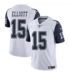 Men Dallas Cowboys 15 Ezekiel Elliott White Color Rush Limited Stitched Football Jersey Men Dallas Cowboys 15 Ezekiel Elliott White Color Rush Limited Stitched Football Jersey