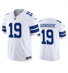 Men Dallas Cowboys 19 Noah Igbinoghene White 2023 F U S E Vapor Limited Stitched Football Jersey Men Dallas Cowboys 19 Noah Igbinoghene White 2023 F U S E Vapor Limited Stitched Football Jersey