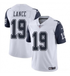Men Dallas Cowboys 19 Trey Lance White Color Rush Limited Stitched Football Jersey Men Dallas Cowboys 19 Trey Lance White Color Rush Limited Stitched Football Jersey