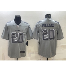 Men Dallas Cowboys 20 Tony Pollard Grey Atmosphere Fashion Stitched Jersey Men Dallas Cowboys 20 Tony Pollard Grey Atmosphere Fashion Stitched Jersey