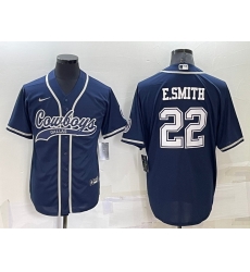 Men Dallas Cowboys 22 Emmitt Smith Navy Cool Base Stitched Baseball Jersey Men Dallas Cowboys 22 Emmitt Smith Navy Cool Base Stitched Baseball Jersey