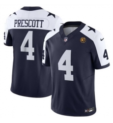 Men Dallas Cowboys 4 Dak Prescott Navy 2023 F U S E With John Madden Patch Vapor Limited Stitched Football Jerseys Men Dallas Cowboys 4 Dak Prescott Navy 2023 F U S E With John Madden Patch Vapor Limited Stitched Football Jerseys