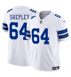 Men Dallas Cowboys 64 Dakoda Shepleyss White 2025 F U S E Vapor Untouchable Limited Stitched Football Jersey