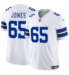 Men Dallas Cowboys 65 Robert Jones White 2025 F U S E Vapor Untouchable Limited Stitched Football Jersey