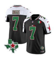 Men Dallas Cowboys 7 Trevon Diggs 2024 Mexico Black White F U S E Stitched Football Jersey Men Dallas Cowboys 7 Trevon Diggs 2024 Mexico Black White F U S E Stitched Football Jersey