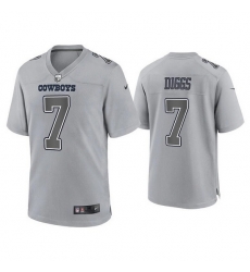 Men Dallas Cowboys 7 Trevon Diggs Grey Atmosphere Fashion Stitched Game Jersey Men Dallas Cowboys 7 Trevon Diggs Grey Atmosphere Fashion Stitched Game Jersey