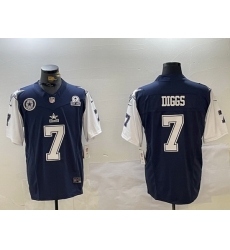 Men Dallas Cowboys 7 Trevon Diggs Navy 2023 F U S E With 1960 Patch Vapor Limited Stitched Football Jersey Men Dallas Cowboys 7 Trevon Diggs Navy 2023 F U S E With 1960 Patch Vapor Limited Stitched Football Jersey