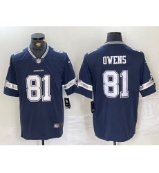 Men Dallas Cowboys 81 Terrell Owens Navy Vapor Untouchable Limited Stitched Football Jersey Men Dallas Cowboys 81 Terrell Owens Navy Vapor Untouchable Limited Stitched Football Jersey