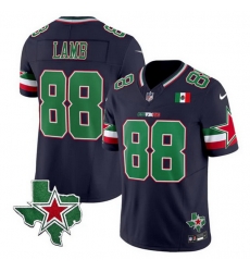 Men Dallas Cowboys 88 CeeDee Lamb 2024 Mexico Navy F U S E Stitched Football Jersey Men Dallas Cowboys 88 CeeDee Lamb 2024 Mexico Navy F U S E Stitched Football Jersey