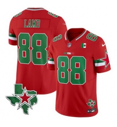 Men Dallas Cowboys 88 CeeDee Lamb 2024 Mexico Red F U S E Stitched Football Jersey Men Dallas Cowboys 88 CeeDee Lamb 2024 Mexico Red F U S E Stitched Football Jersey