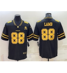 Men Dallas Cowboys 88 CeeDee Lamb Black Gold Edition With 1960 Patch Limited Stitched Football Jersey Men Dallas Cowboys 88 CeeDee Lamb Black Gold Edition With 1960 Patch Limited Stitched Football Jersey