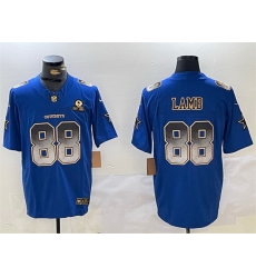 Men Dallas Cowboys 88 CeeDee Lamb Royal F U S E With Established In 1960 Patch Stitched Football Jersey Men Dallas Cowboys 88 CeeDee Lamb Royal F U S E With Established In 1960 Patch Stitched Football Jersey
