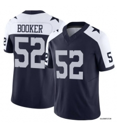 Men Dallas Cowboys  Navy White Thanksgiving F U S E Stitched Football Jersey