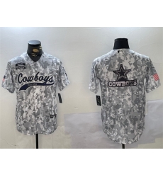 Men Dallas Cowboys Team Big Logo 2024 Arctic Camo Salute To Service Stitched Baseball Jersey 2 Men Dallas Cowboys Team Big Logo 2024 Arctic Camo Salute To Service Stitched Baseball Jersey 2