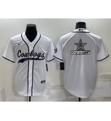 Men Dallas Cowboys White Team Big Logo With Patch Cool Base Stitched Baseb Men Dallas Cowboys White Team Big Logo With Patch Cool Base Stitched Baseb
