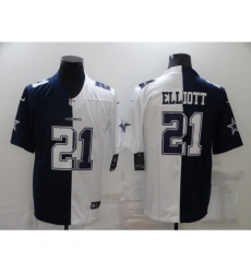 Men's Dallas Cowboys #21 Ezekiel Elliott White-Blue Fashion Football Limited Jersey Men's Dallas Cowboys #21 Ezekiel Elliott White-Blue Fashion Football Limited Jersey
