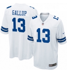 Mens Nike Dallas Cowboys 13 Michael Gallup Game White NFL Jersey Mens Nike Dallas Cowboys 13 Michael Gallup Game White NFL Jersey