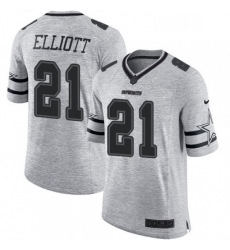 Mens Nike Dallas Cowboys 21 Ezekiel Elliott Limited Gray Gridiron II NFL Jersey Mens Nike Dallas Cowboys 21 Ezekiel Elliott Limited Gray Gridiron II NFL Jersey