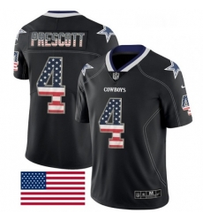 Mens Nike Dallas Cowboys 4 Dak Prescott Limited Black Rush USA Flag NFL Jersey Mens Nike Dallas Cowboys 4 Dak Prescott Limited Black Rush USA Flag NFL Jersey