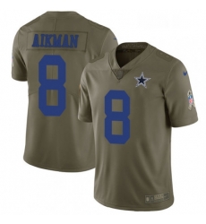 Mens Nike Dallas Cowboys 8 Troy Aikman Limited Olive 2017 Salute to Service NFL Jersey Mens Nike Dallas Cowboys 8 Troy Aikman Limited Olive 2017 Salute to Service NFL Jersey