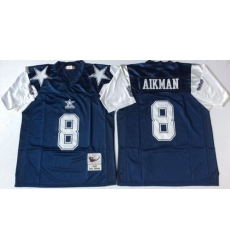Mitchell Ness cowboys #8 Troy Aikman Throwback Stitched NFL Jerseys Mitchell Ness cowboys #8 Troy Aikman Throwback Stitched NFL Jerseys