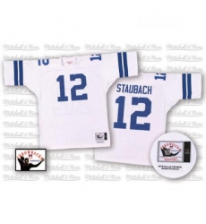 Mitchell and Ness Dallas Cowboys 12 Roger Staubach Authentic White Throwback NFL Jersey Mitchell and Ness Dallas Cowboys 12 Roger Staubach Authentic White Throwback NFL Jersey
