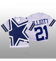 NFL Dallas Cowboys 21 Ezekiel Elliott White Men Mitchell 26 Nell Big Face Fashion Limited NFL Jersey NFL Dallas Cowboys 21 Ezekiel Elliott White Men Mitchell 26 Nell Big Face Fashion Limited NFL Jersey