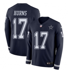 Nike Cowboys #17 Allen Hurns Navy Blue Team Color Men Stitched NFL Limited Therma Long Sleeve Jersey Nike Cowboys #17 Allen Hurns Navy Blue Team Color Men Stitched NFL Limited Therma Long Sleeve Jersey