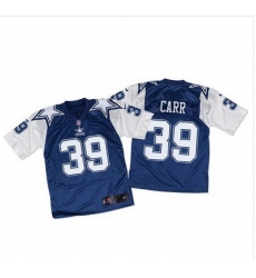 Nike Cowboys #39 Brandon Carr Navy BlueWhite Throwback Mens Stitched NFL Elite Jersey Nike Cowboys #39 Brandon Carr Navy BlueWhite Throwback Mens Stitched NFL Elite Jersey
