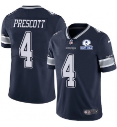 Nike Cowboys 4 Dak Prescott Navy Blue Team Color Men Stitched With Established In 1960 Patch NFL Vapor Untouchable Limited Jersey Nike Cowboys 4 Dak Prescott Navy Blue Team Color Men Stitched With Established In 1960 Patch NFL Vapor Untouchable Limited Jersey