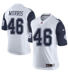 Nike Cowboys #46 Alfred Morris White Mens Stitched NFL Elite Rush Jersey Nike Cowboys #46 Alfred Morris White Mens Stitched NFL Elite Rush Jersey
