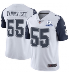 Nike Cowboys 55 Leighton Vander Esch White Men Stitched With Established In 1960 Patch NFL Limited Rush Jersey Nike Cowboys 55 Leighton Vander Esch White Men Stitched With Established In 1960 Patch NFL Limited Rush Jersey