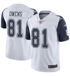 Nike Cowboys #81 Terrell Owens White Mens Stitched NFL Limited Rush Jersey Nike Cowboys #81 Terrell Owens White Mens Stitched NFL Limited Rush Jersey
