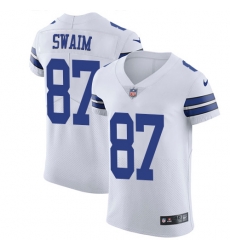Nike Cowboys #87 Geoff Swaim White Men Stitched NFL Vapor Untouchable Elite Jersey Nike Cowboys #87 Geoff Swaim White Men Stitched NFL Vapor Untouchable Elite Jersey